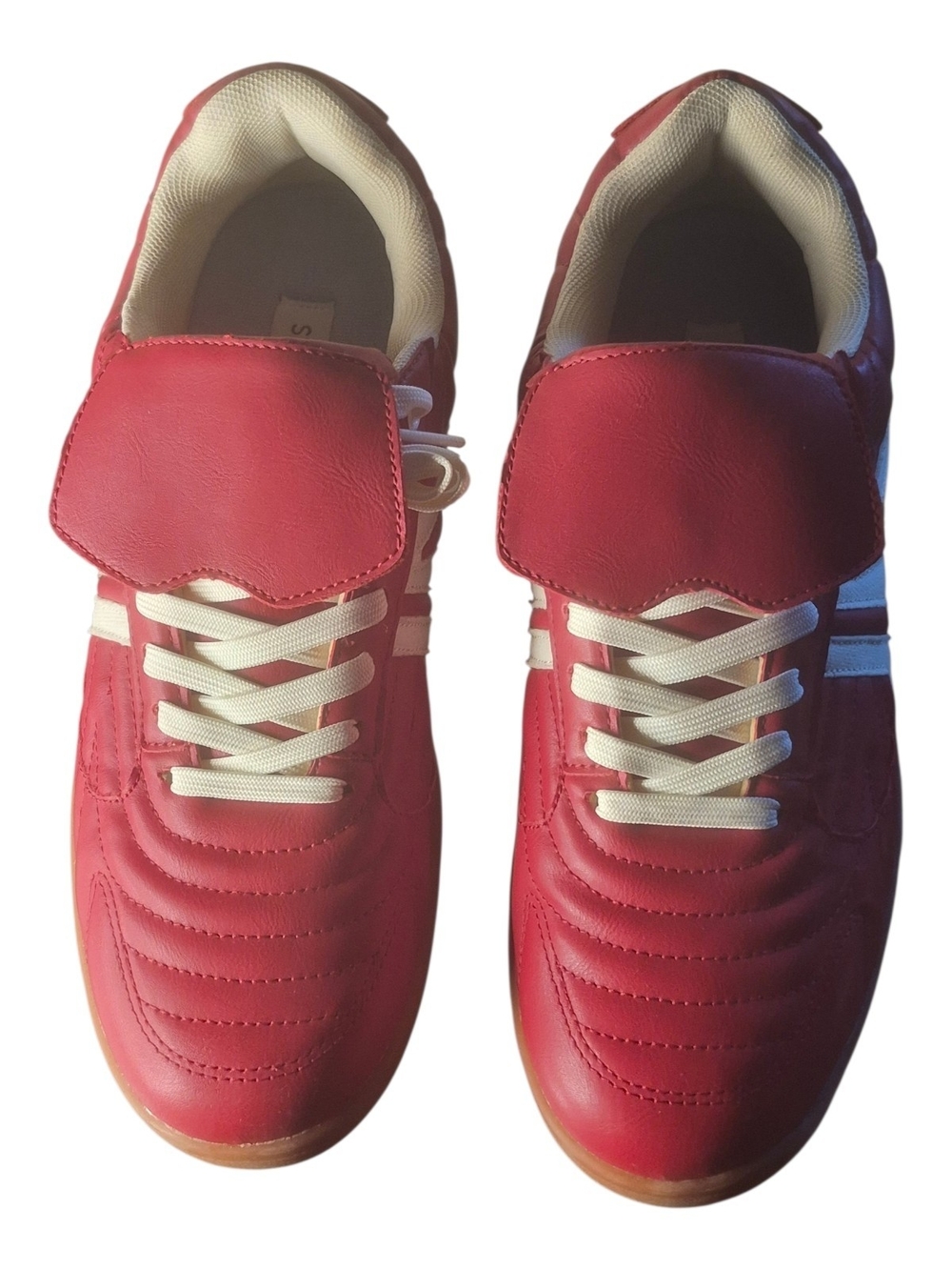 Steve Madden Red and White Women's Sneakers - Picture 2 of 6